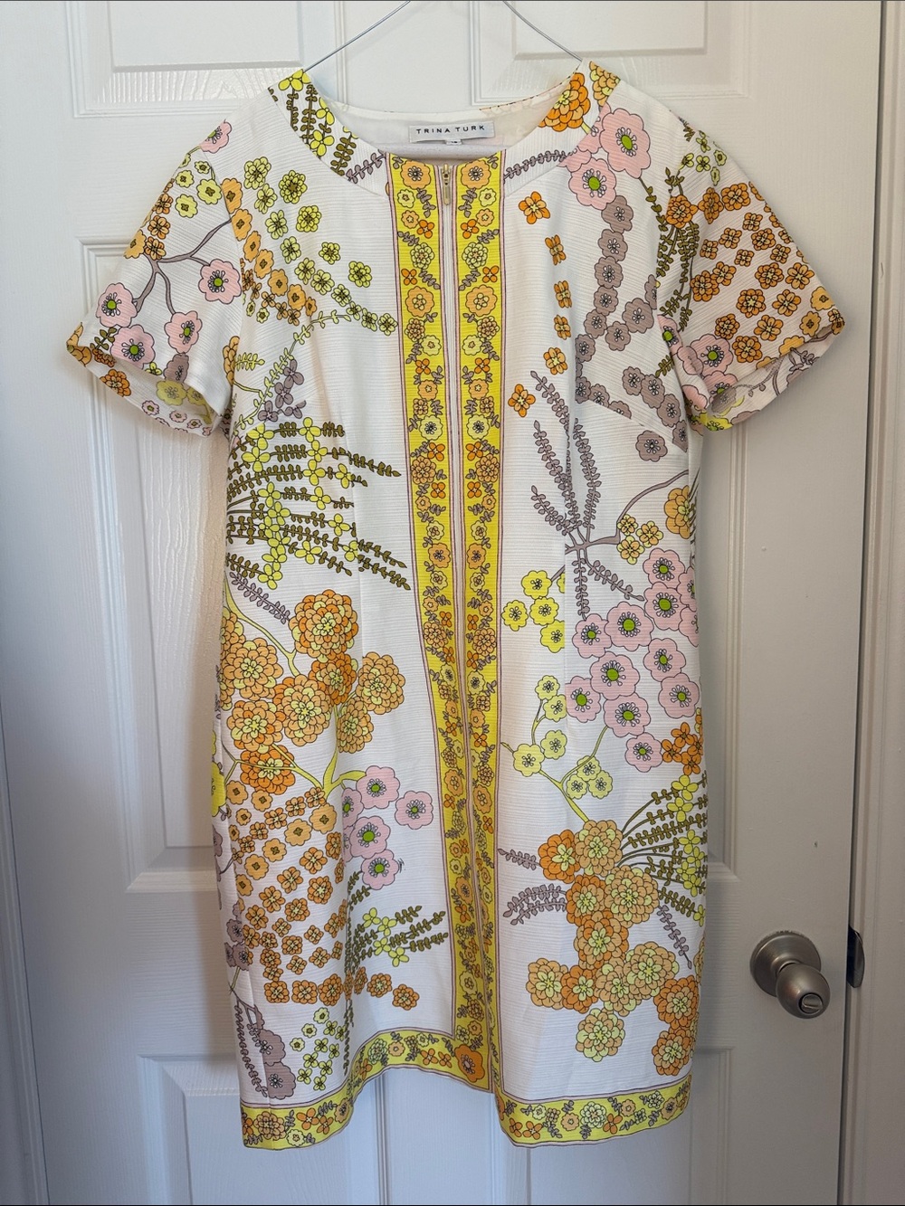 [new inventory] TRINA TURK COLORFUL ZIP UP DRESS EUC